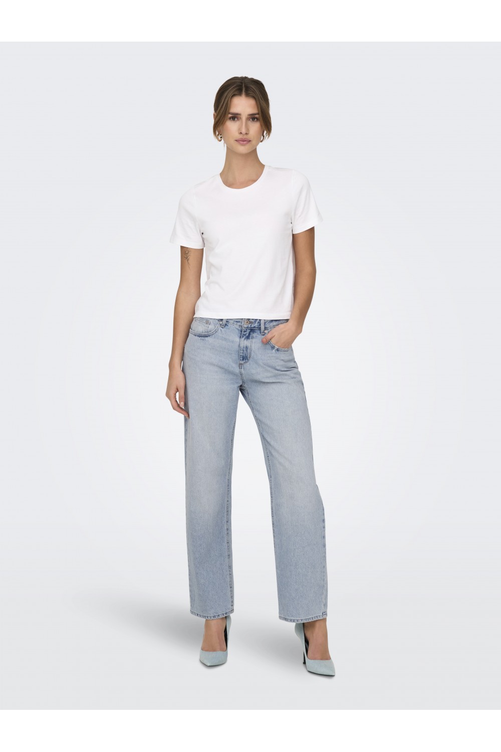 ONLY ELLA MW STRAIGHT TAI518 DNM LIGHT BLUE DENIM 15337154