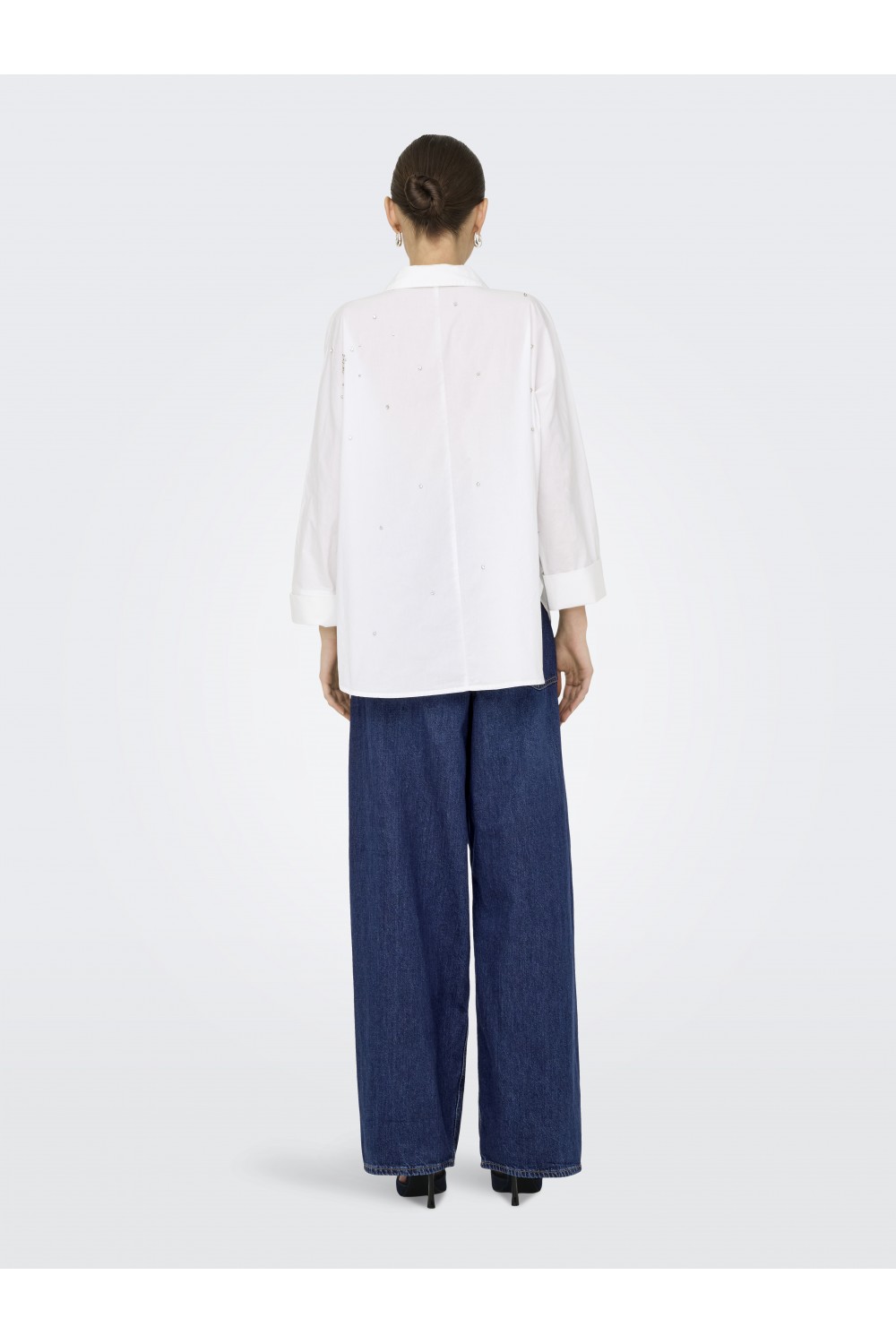 ONLY NEW GRAC EMINI LIFE LS ST SHIRT BRIGHT WHITE 15339747