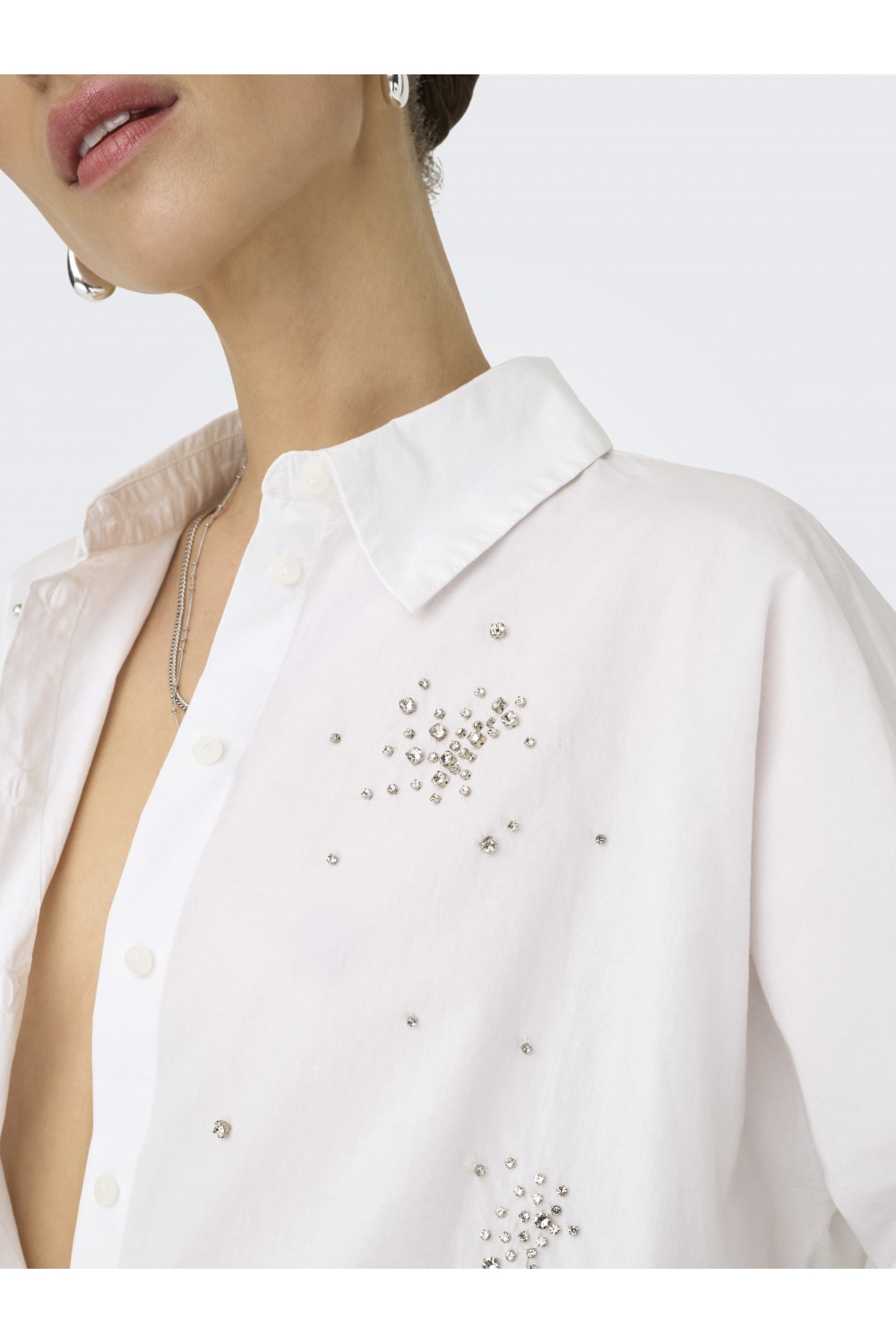 ONLY NEW GRAC EMINI LIFE LS ST SHIRT BRIGHT WHITE 15339747