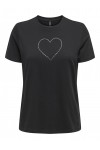 ONLY ARIANA LIFE S/S O-NECK BOX TOP JRS BLACK 15343771