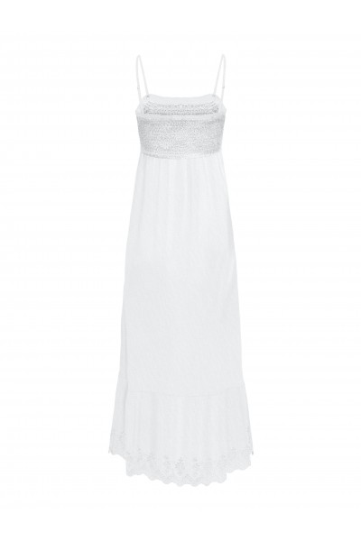 ONLY LOU LIFE SMOCK ANKEL DRESS BRIGHT WHITE 15343773