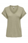 ONLY PENNY S/S V-NECK TOP ELM 15320072