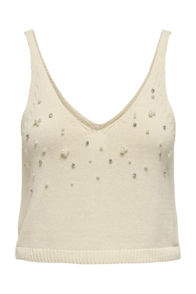 ONLY COLETTE LIFE SL BLING TOP ECRU 15344411