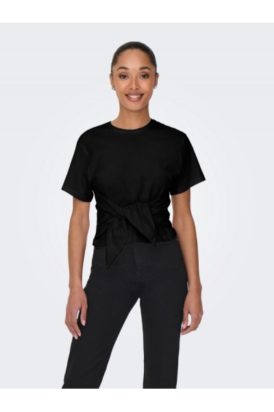 ONLY WILL LIFE S/S TIE TOP BLACK 15343432