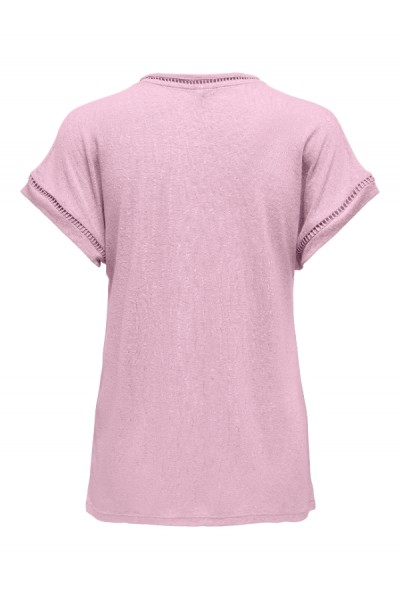 ONLY PENNY S/S V-NECK TOP ROSEATE SPOONBILL 15320072