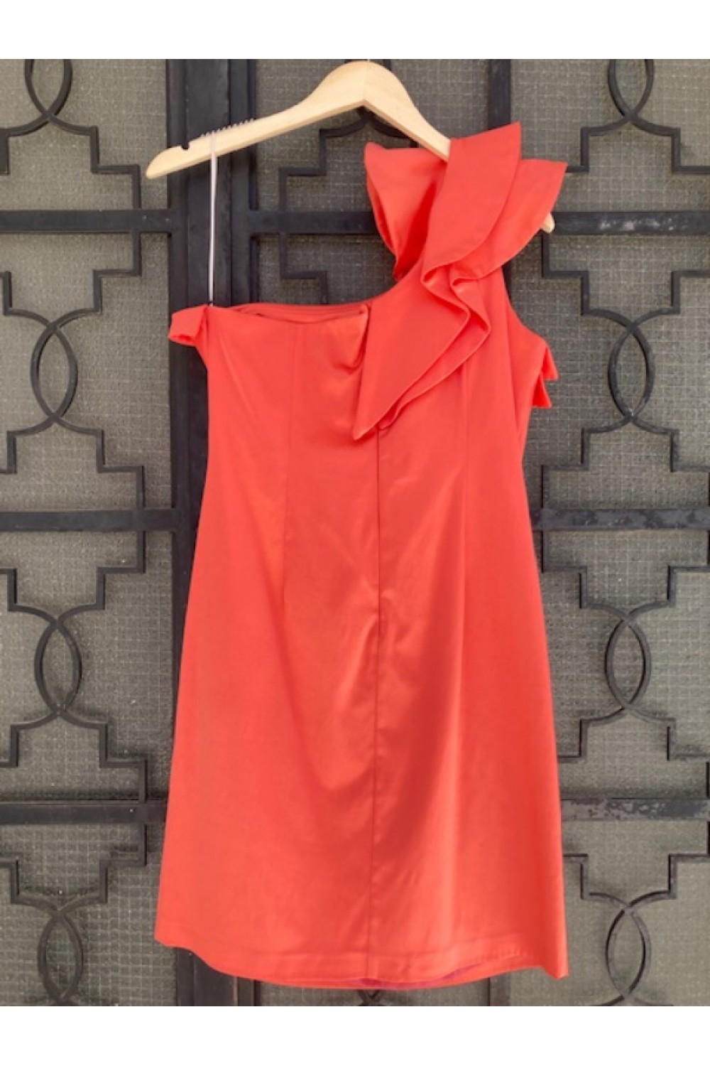 D&K DRESS CORAL RED BE222