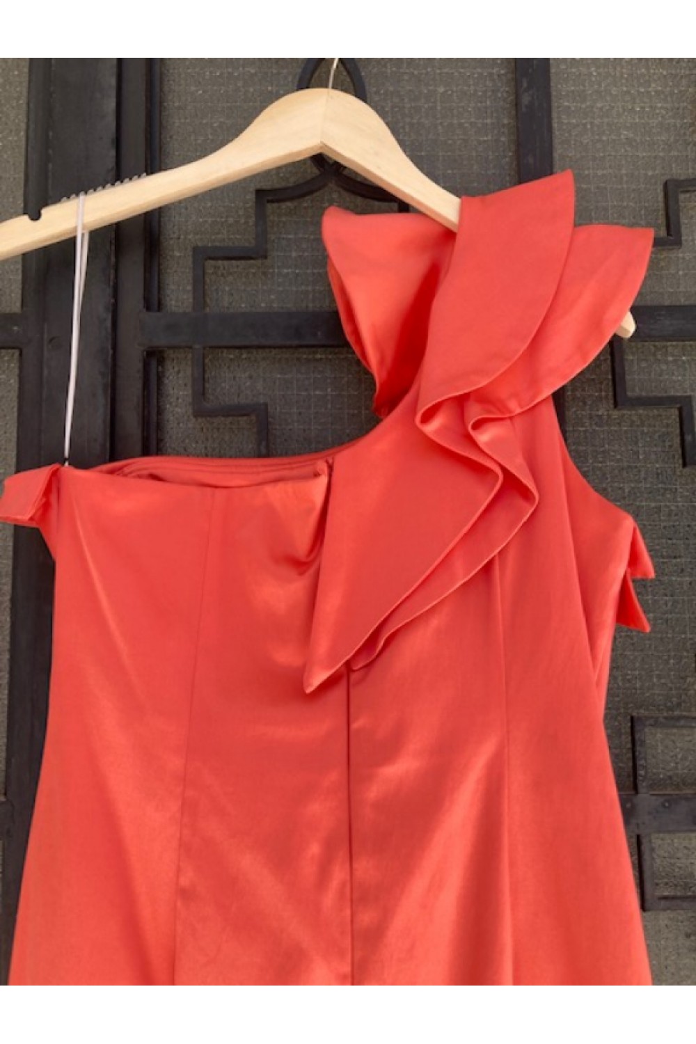 D&K DRESS CORAL RED BE222
