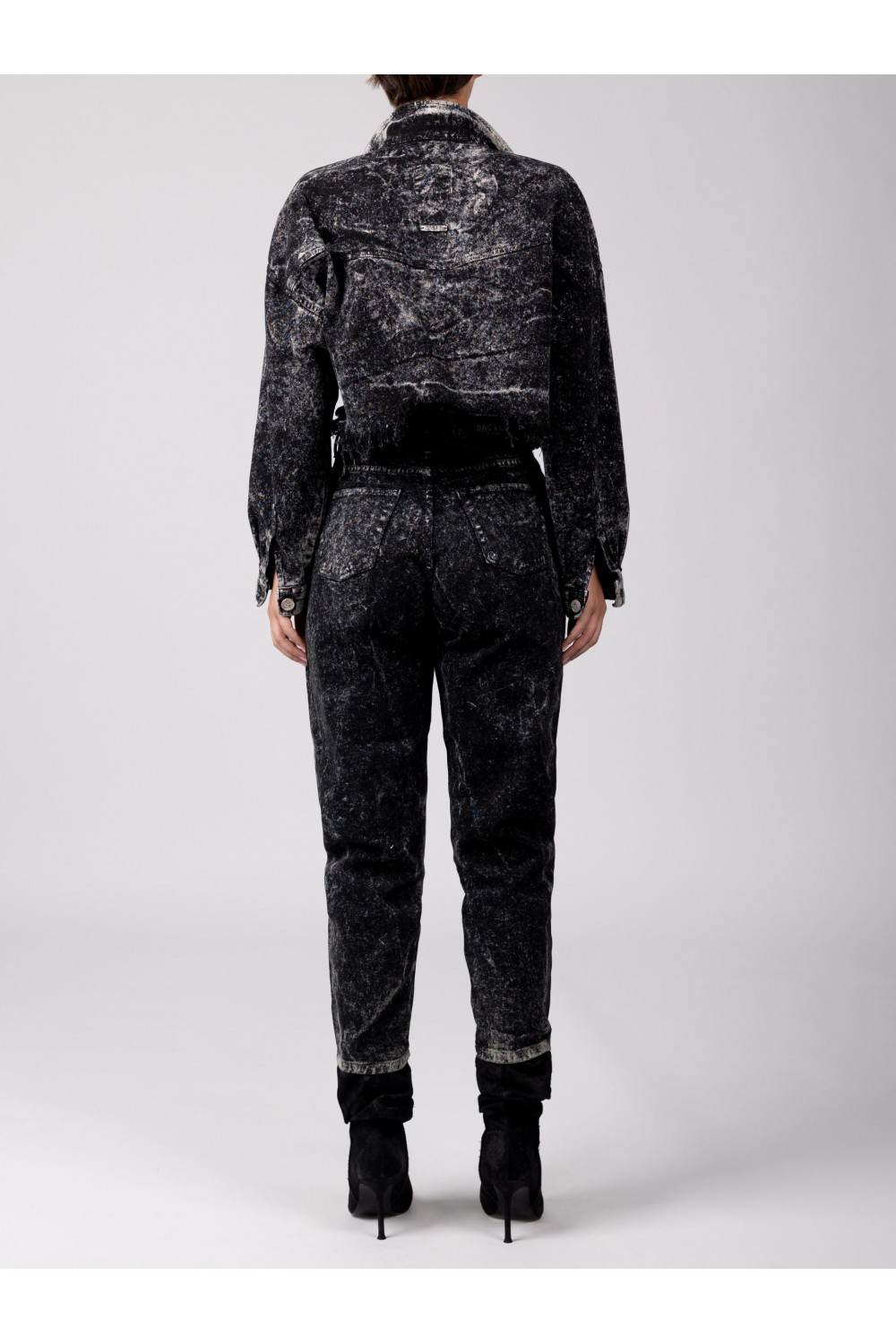 SAC & CO CHRISTY SLOUCHY GOLD BLACK DENIM