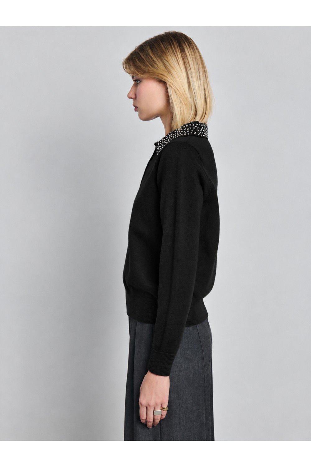 STAFF JEANS & CO SELI WOMAN KNIT POLO BLACK 63-210.056