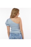 STEFANIA VAIDANI CROP TOP BABY BLUE
