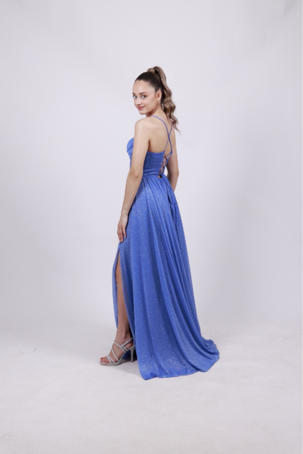 ALEYA LONG DRESS DEEP BLUE BE56