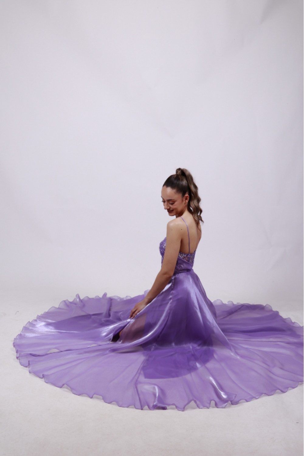 ALEYA LONG DRESS LIGHT PURPLE BE60