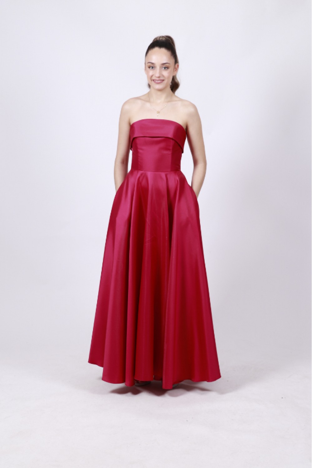 ALEYA LONG DRESS POMEGRANATE BE67