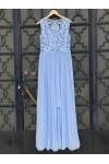 D&K FRANGOULIS LONG DRESS LIGHT BLUE BE80