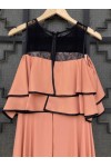 MISCHALIS LONG DRESS FALSE PINK BE82