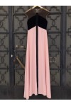 TASSOS MITROPOULOS LONG DRESS PINK/BLACK BE83
