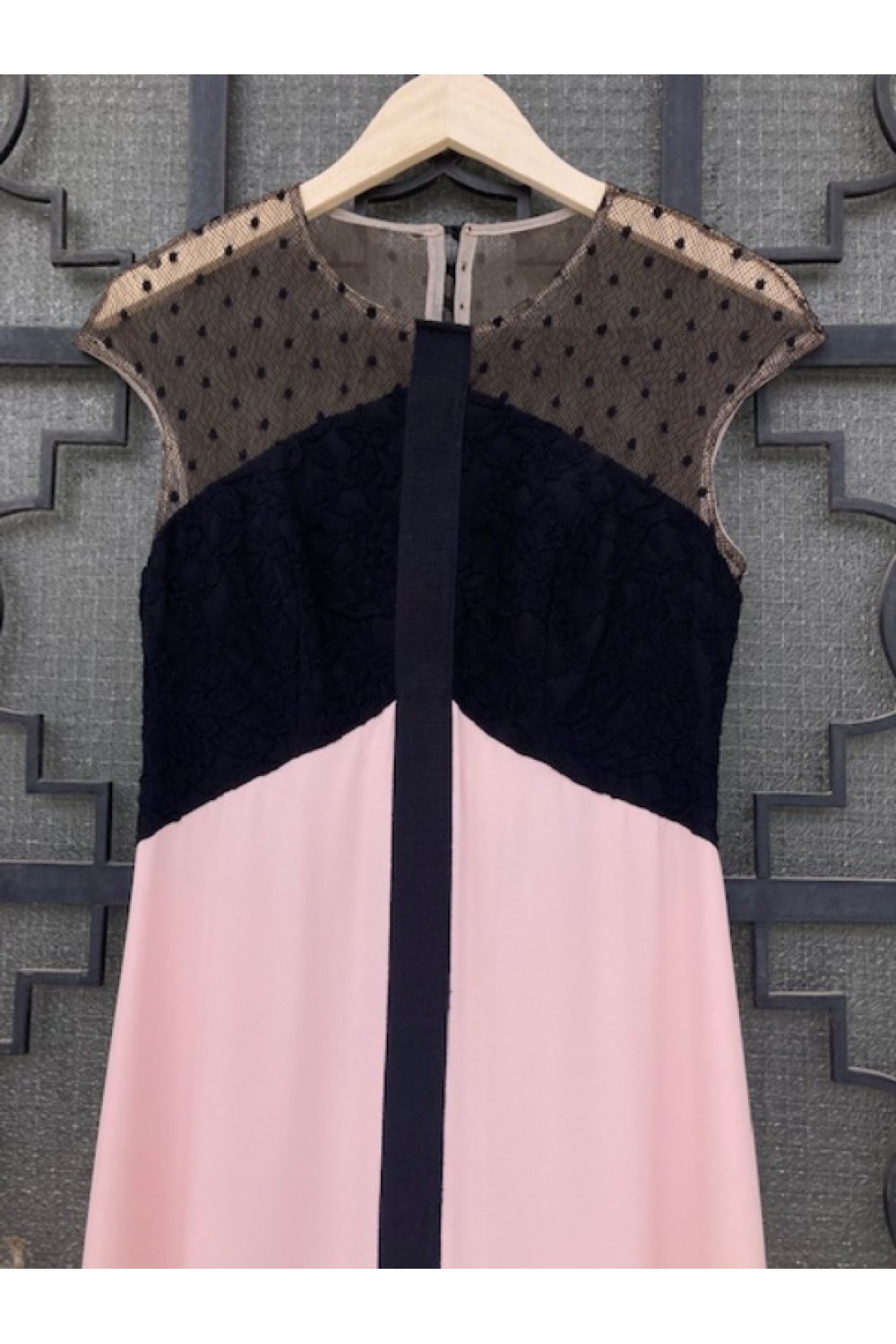 TASSOS MITROPOULOS LONG DRESS PINK/BLACK BE83