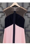 TASSOS MITROPOULOS LONG DRESS PINK/BLACK BE83