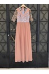D&K FRANGOULIS LONG DRESS DARK SALMON BE86