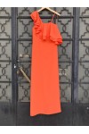 MISCHALIS ATELIER LONG DRESS ORANGE BE91