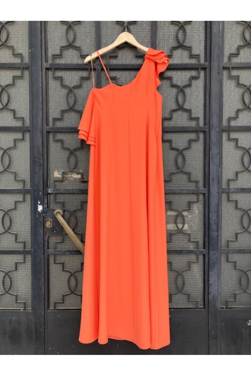 MISCHALIS ATELIER LONG DRESS ORANGE BE91