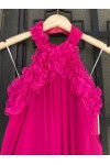 D&K FRANGOULIS LONG DRESS FUCHSIA BE176