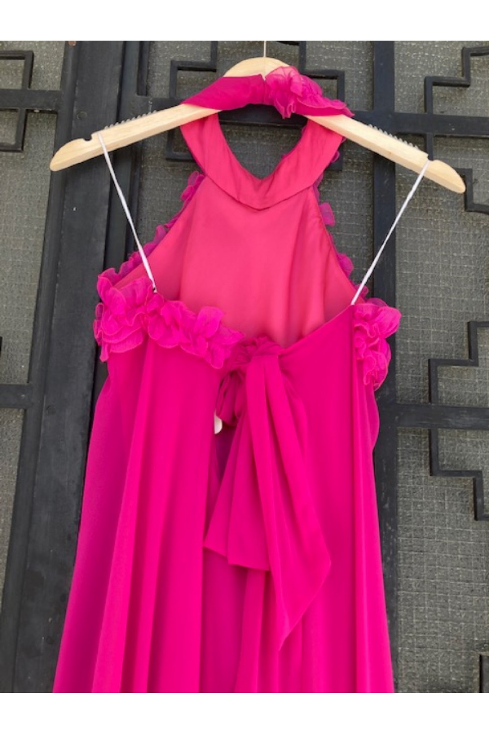 D&K FRANGOULIS LONG DRESS FUCHSIA BE176