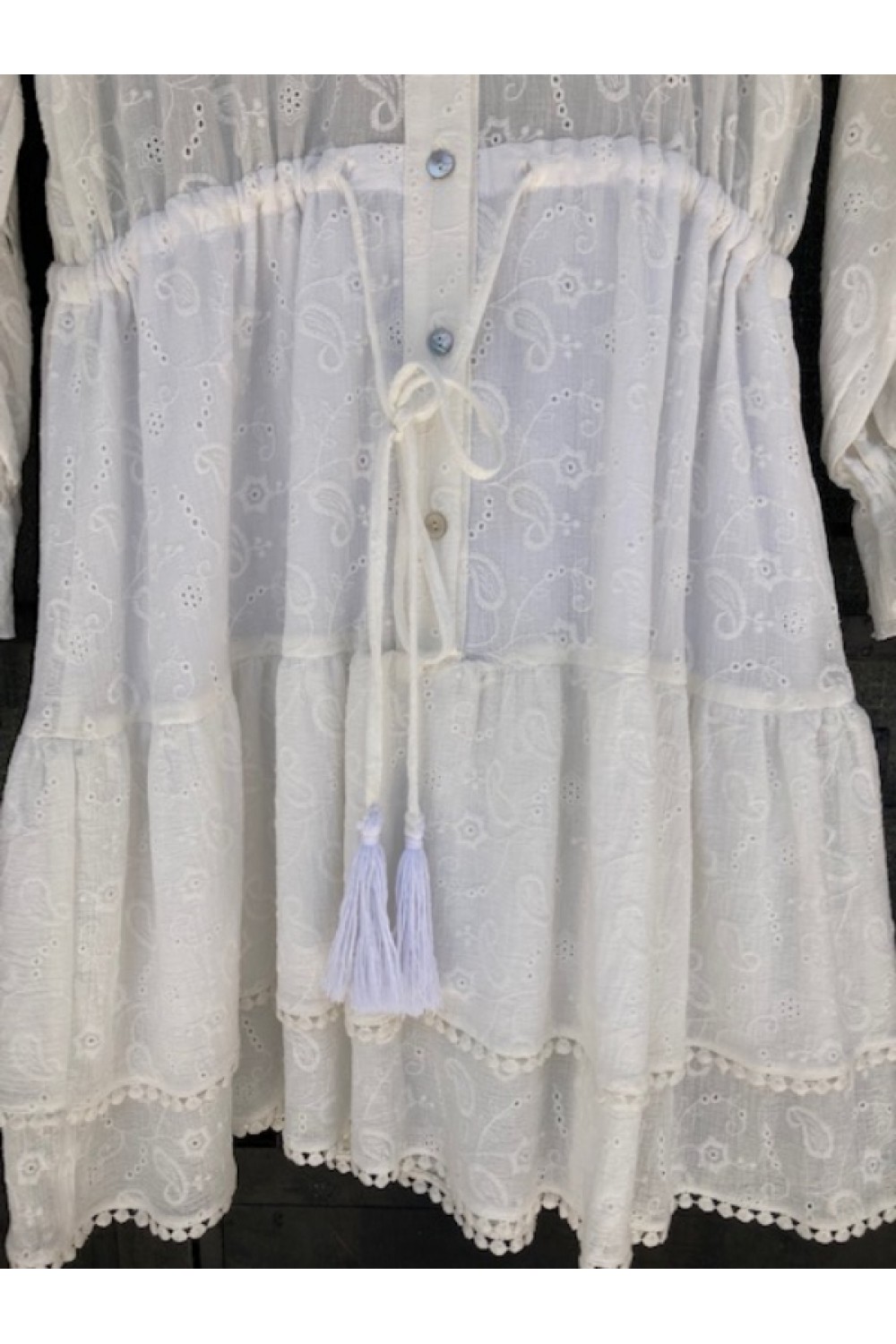 SUN&BERRIES DRESS WHITE 7778