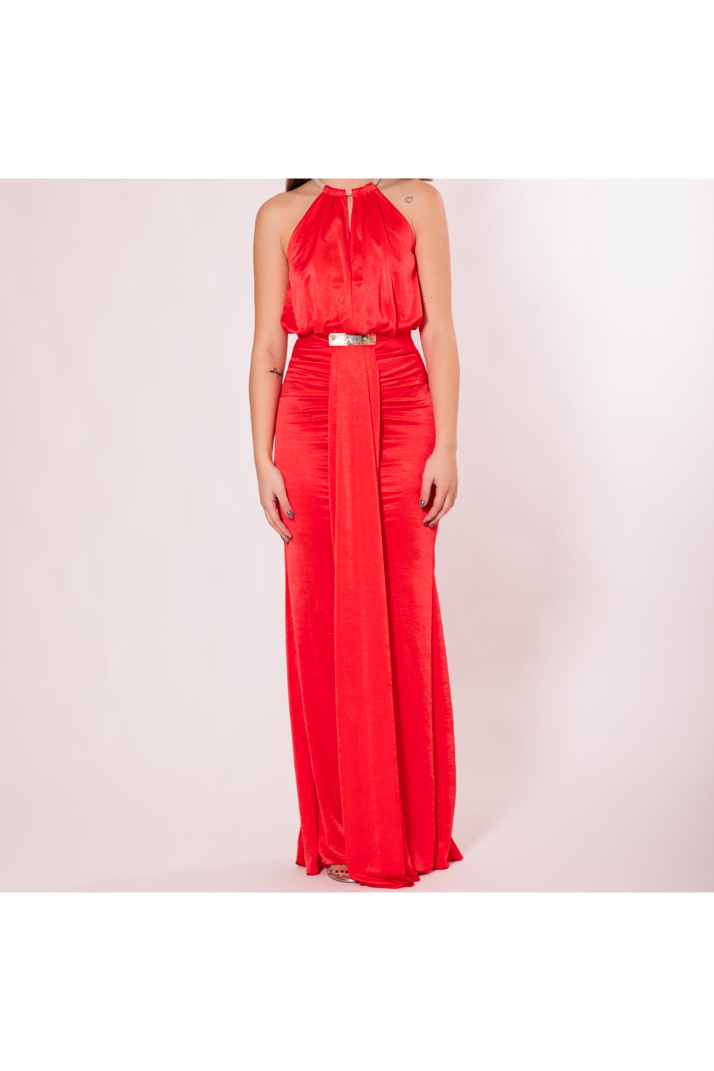 TASSOS MITROPOULOS MAXI DRESS RED ΤΜ19312