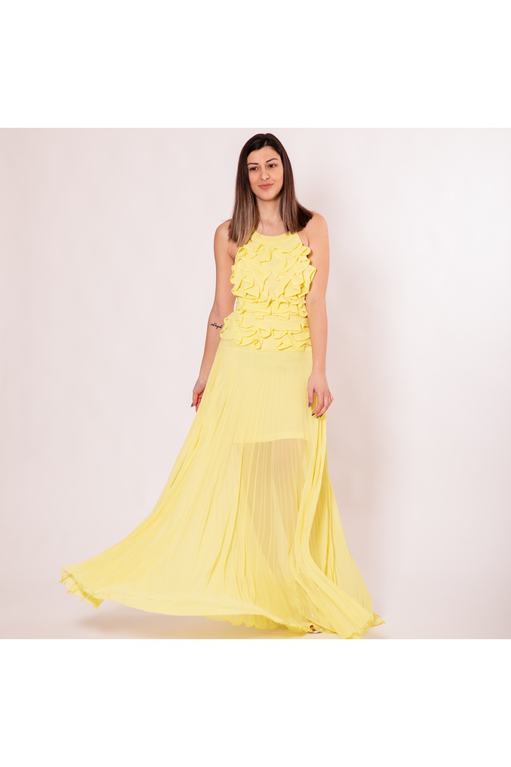 TASSOS MITROPOULOS MAXI DRESS YELLOW ΤΜ14373