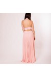 TASSOS MITROPOULOS OPEN BACK DRESS PINK TM1357