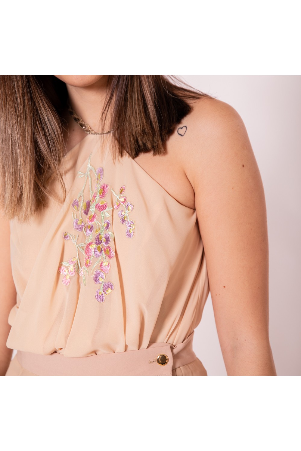 TASSOS MITROPOULOS BODYSUIT BEIGE TM17602