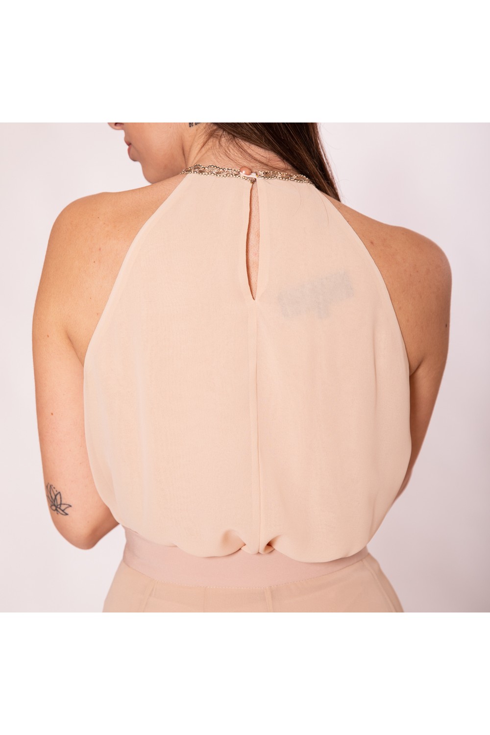 TASSOS MITROPOULOS BODYSUIT BEIGE TM17602