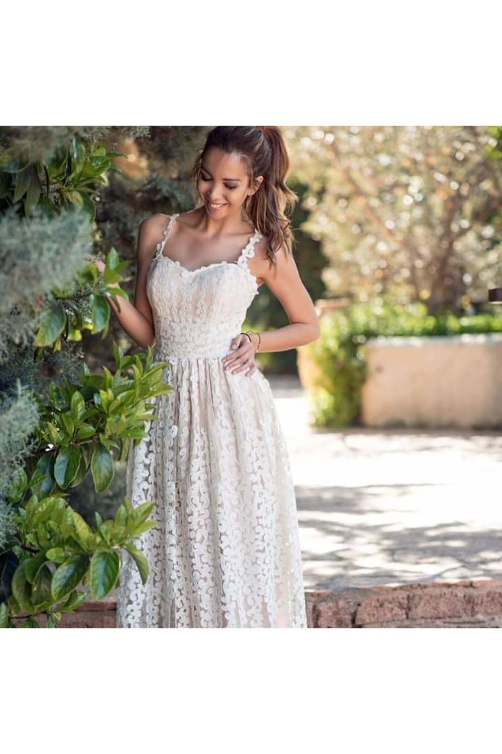 TASSOS MITROPOULOS MAXI LUREX LACE DRESS TM17363