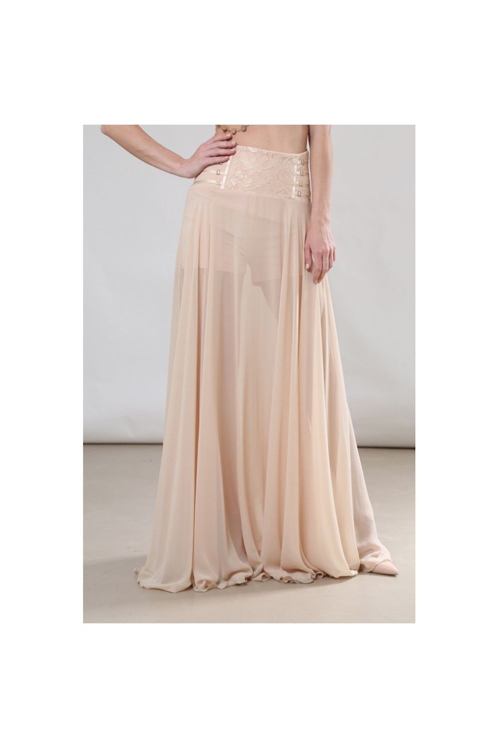 TASSOS MITROPOULOS ΦΟΥΣΤΑ MAXI ΜΟΥΣΕΛΙΝΑ ΜΕ ΛΕΠΤΟΜΕΡΕΙΕΣ ΜΠΕΖ TM15223