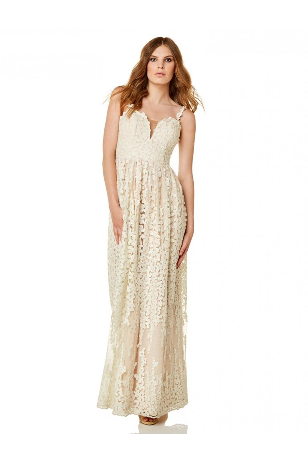 TASSOS MITROPOULOS MAXI LUREX LACE DRESS TM17363