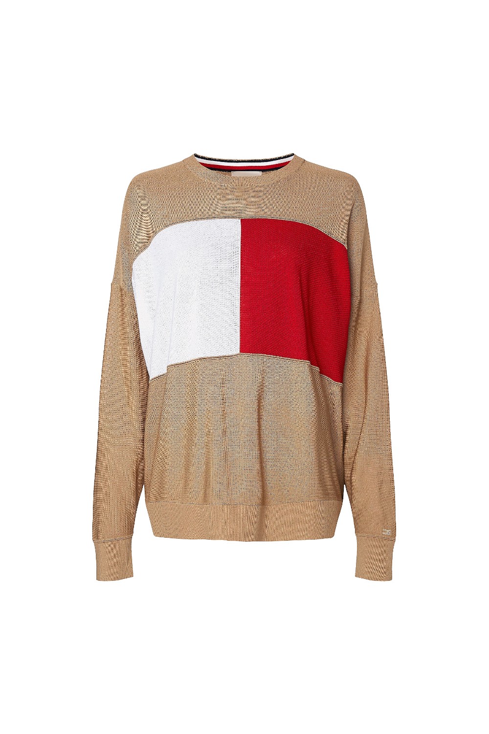TOMMY HILFIGER ICONS FLAG SWEATSHIRT CLASSIC KHAKI WW0WW28582-RBL