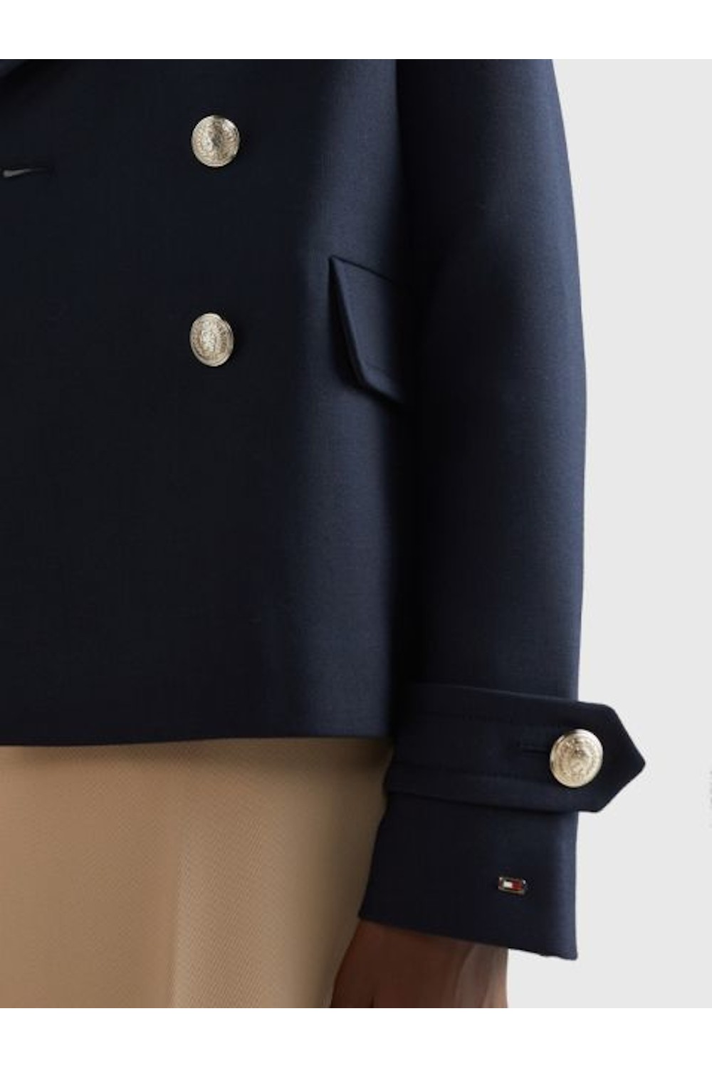 TOMMY HILFIGER DOUBLE BREASTED PEACOAT DESERT SKY WW0WW35074-DW5