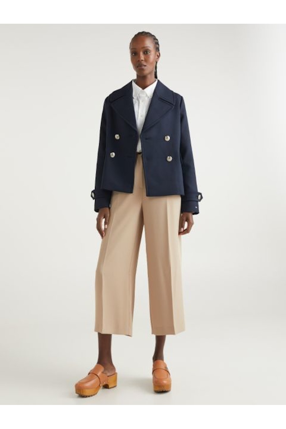 TOMMY HILFIGER DOUBLE BREASTED PEACOAT DESERT SKY WW0WW35074-DW5