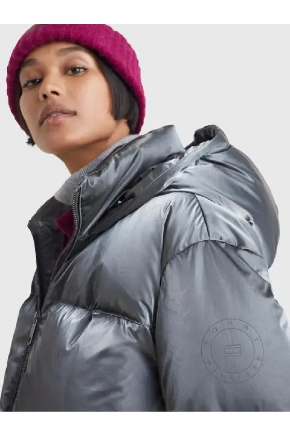 TOMMY HILFIGER METALLIC DOWN PUFFER COAT WW0WW35935-PE6