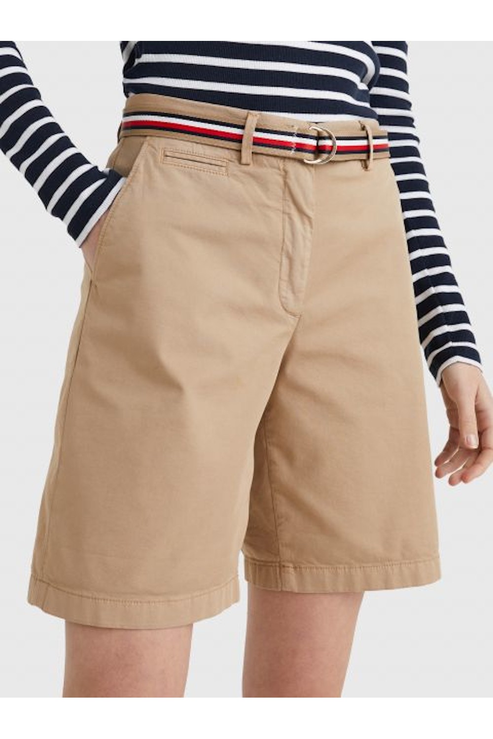 TOMMY HILFIGER COTTON TENCEL CHINO SHORT BEIGE WW0WW30482-AEG