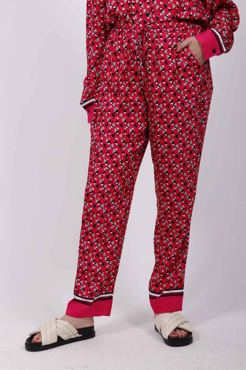 TOMMY HILFIGER GEOMETRIC PRINT RELAXED FIT SET PINK WW0WW34607-0J0