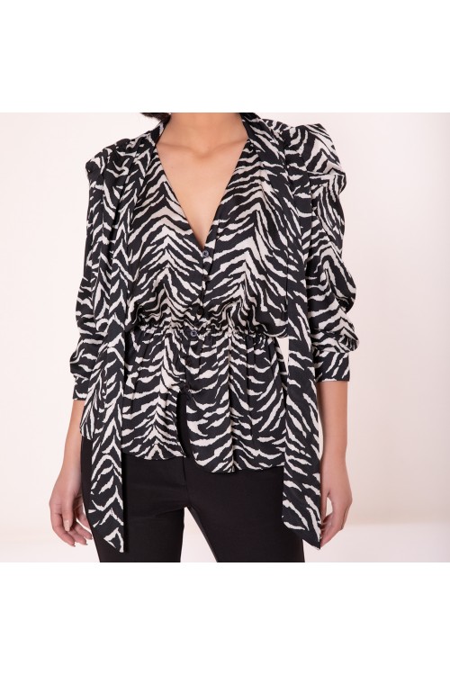 TWENTY-29 ΓΥΝΑΙΚΕΙΟ ΠΟΥΚΑΜΙΣΟ ΜΕ ΣΟΥΡΑ ΣΤΗ ΜΕΣΗ ΖΕΒΡΑ 21074857341