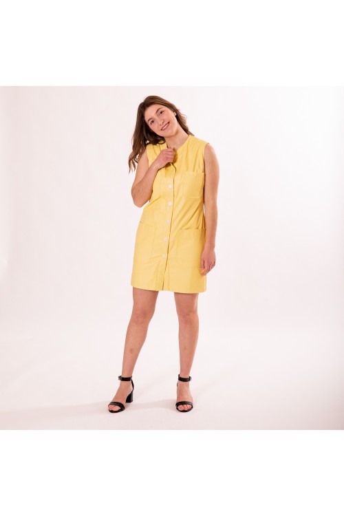 TWENTY-29 ECO LEATHER DRESS YELLOW 21081917455