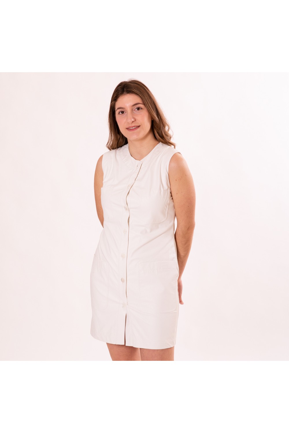 TWENTY-29 ECO LEATHER DRESS WHITE 21081917455