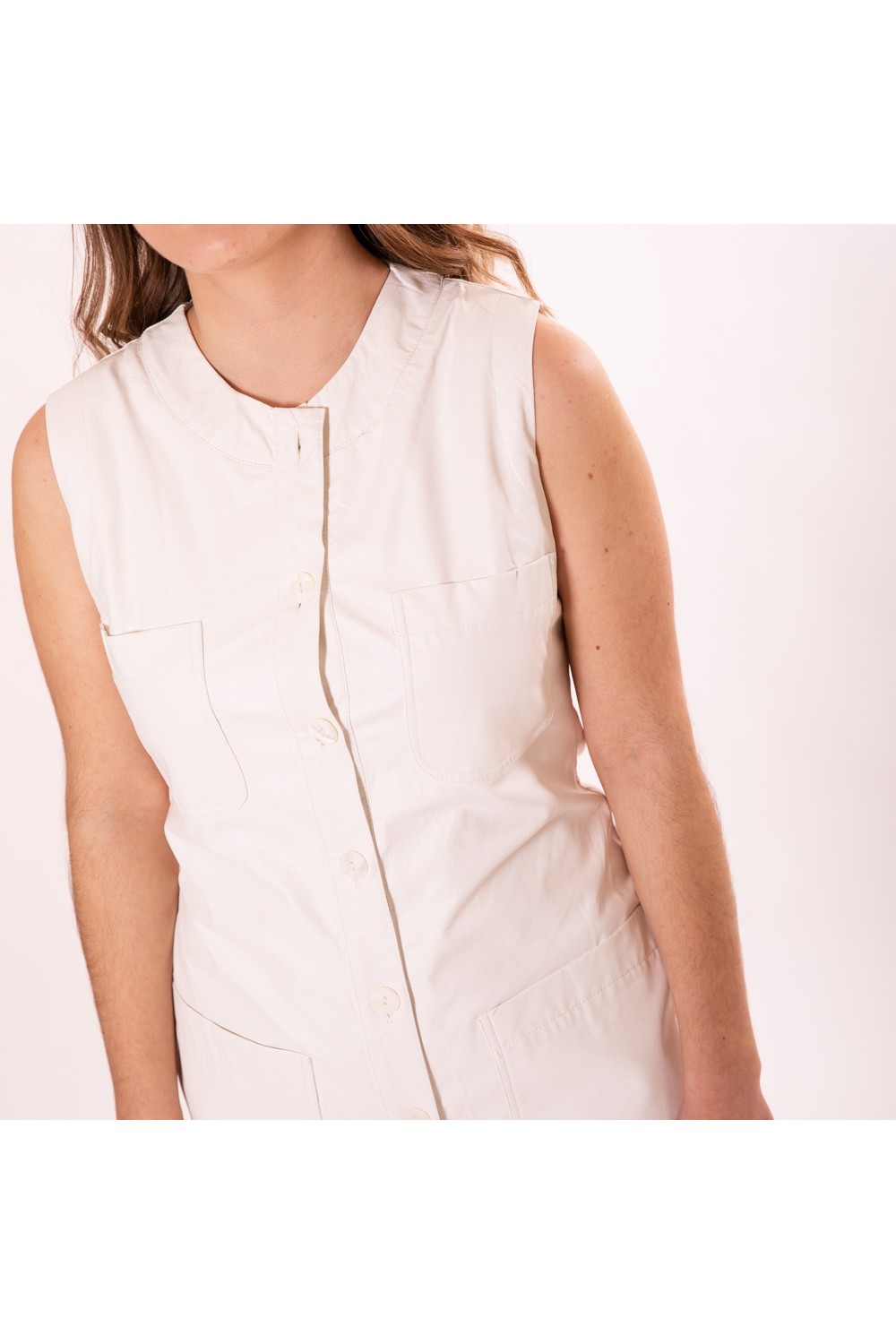 TWENTY-29 ECO LEATHER DRESS WHITE 21081917455