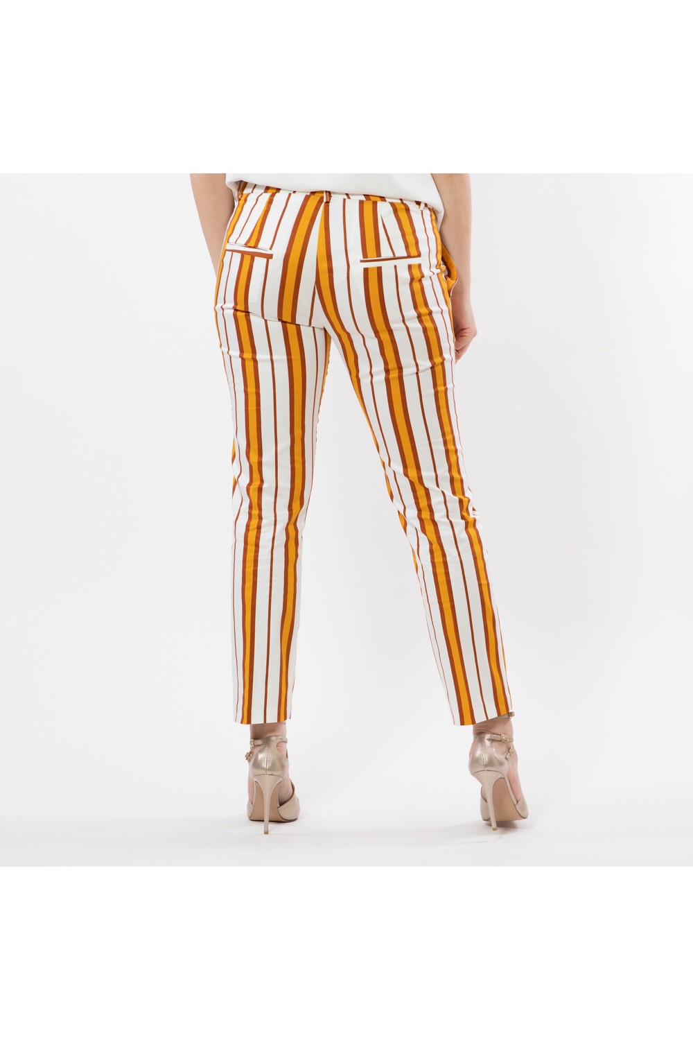 TWENTY-29 STRIPED PANTS BROWN 21071646901