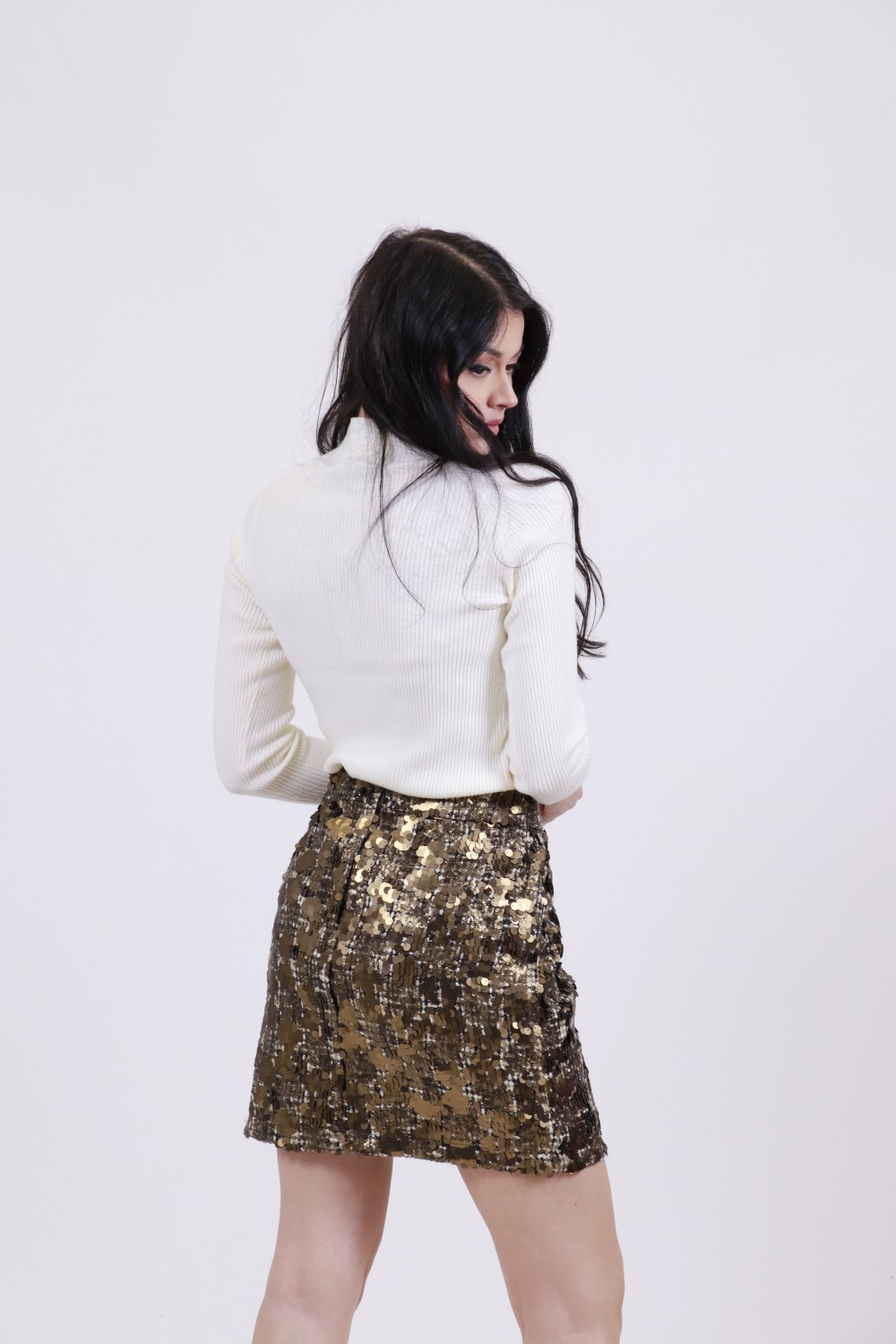 TWENTY-29 WOMAN SKIRT GOLD 21066066648