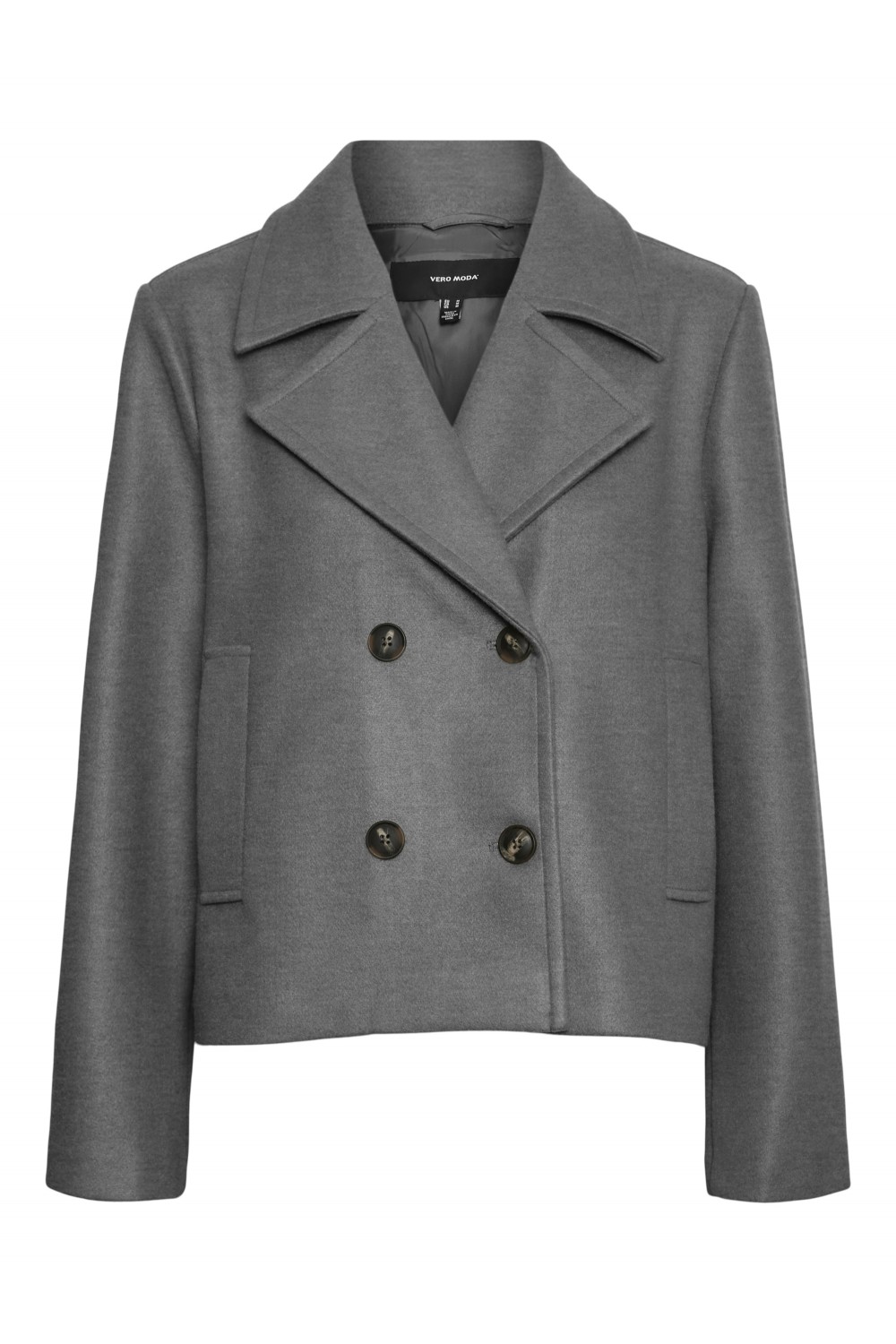 VERO MODA VINCEMIA SHORT JACKET MEDIUM GREY MELANGE 10300488