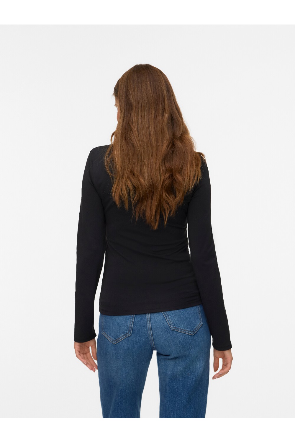 VERO MODA MILLION LS SQUARE NECK TOP BLACK 10334613